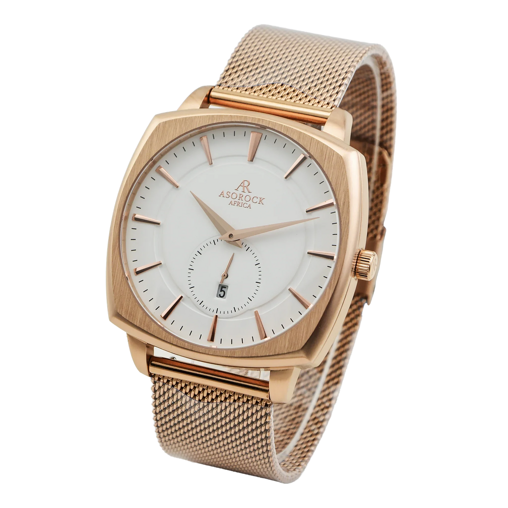 RoseGold/White Monolith (rosegold mesh strap)