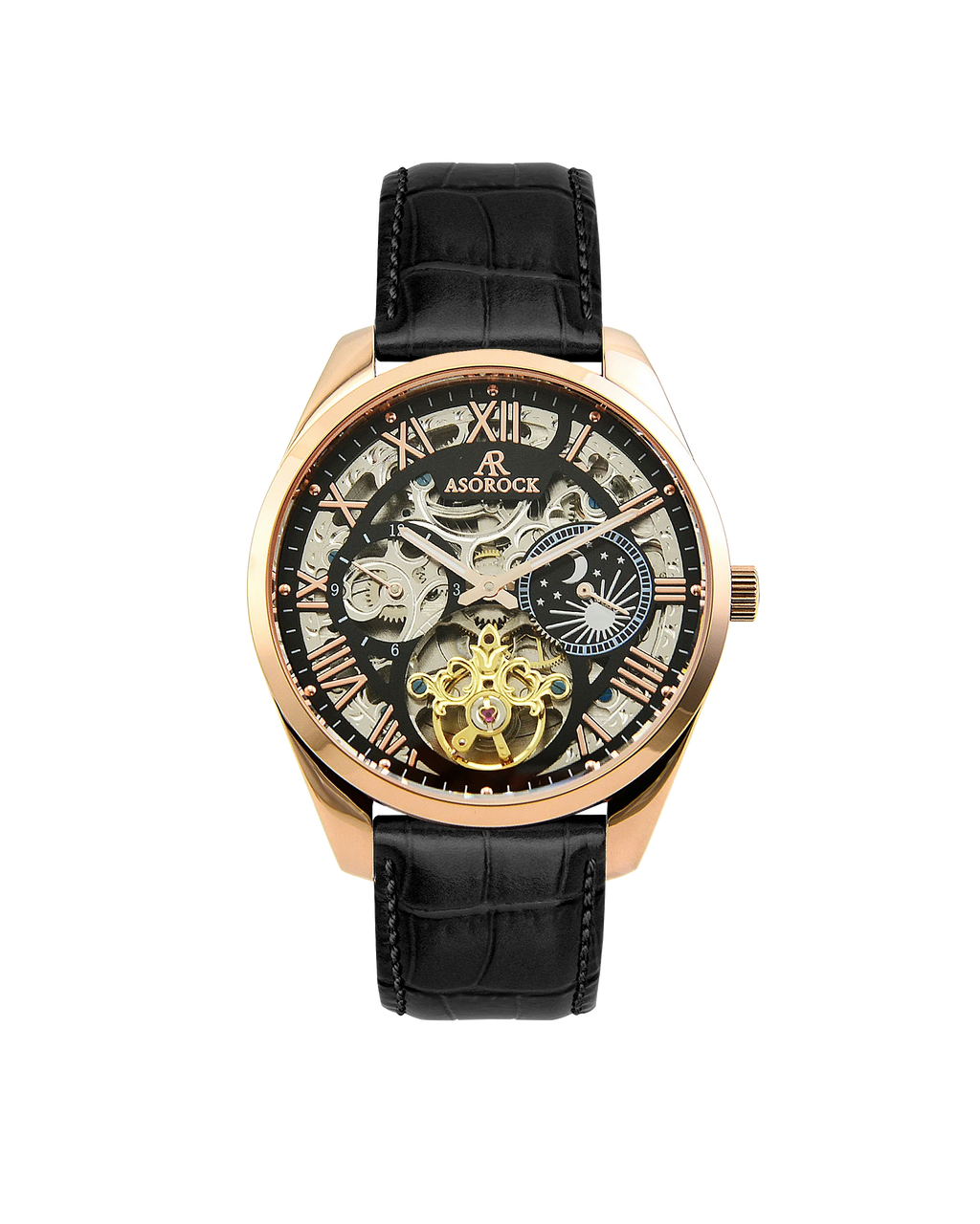 Rosegold/Black Villa Automatic Tourbillon (Pre-order ships out in August)