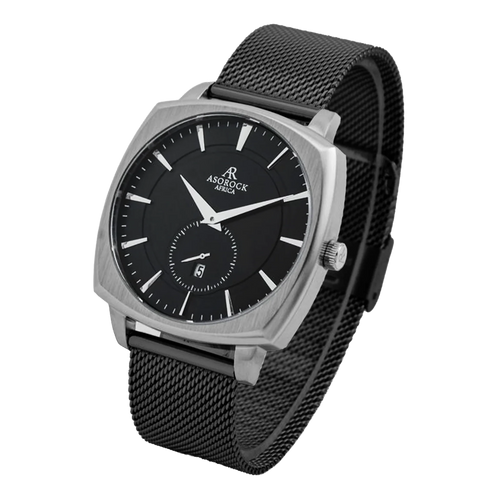 Black/Silver Monolith (black mesh strap)