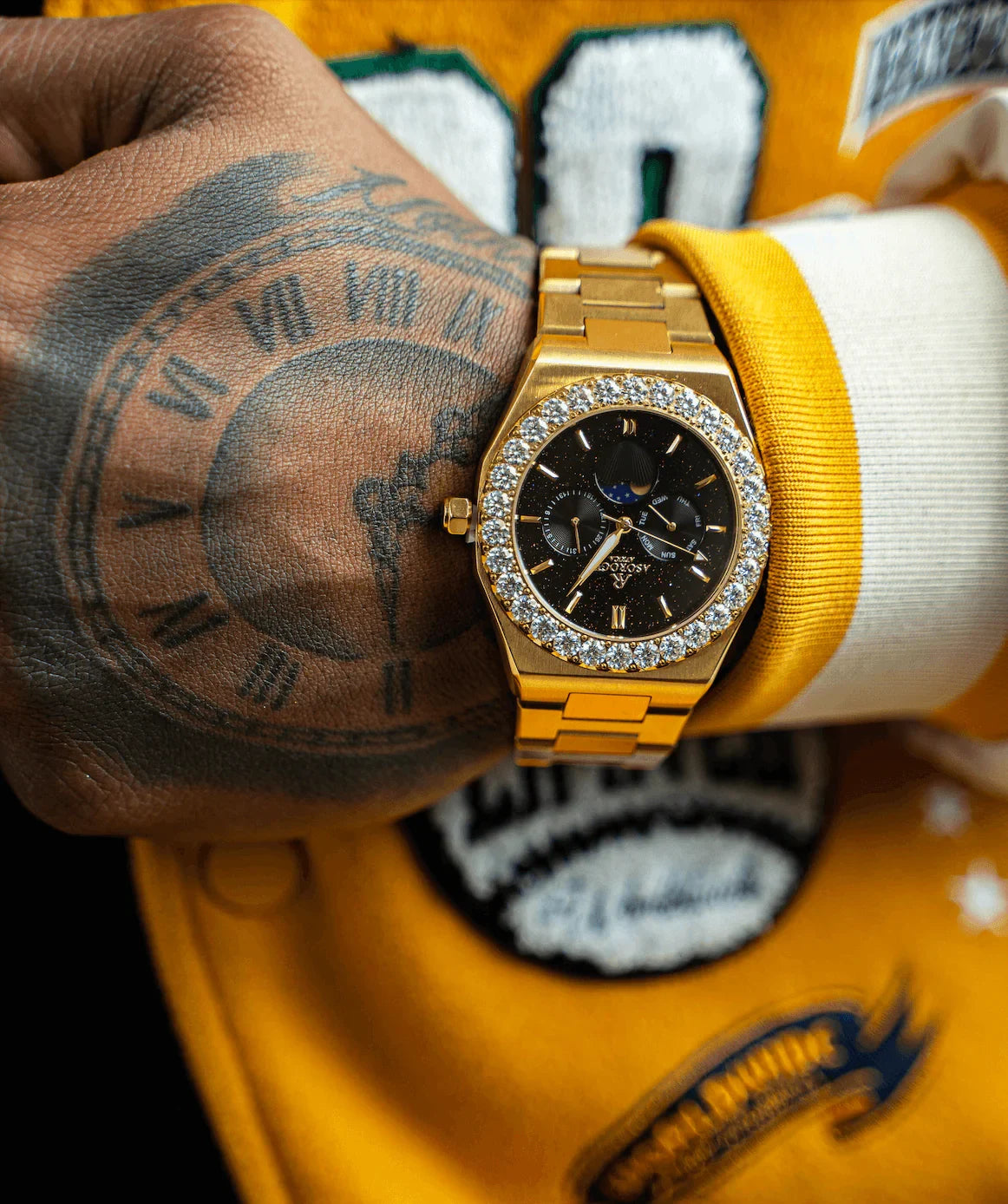 Iced diamond bezel transporter - plain straps