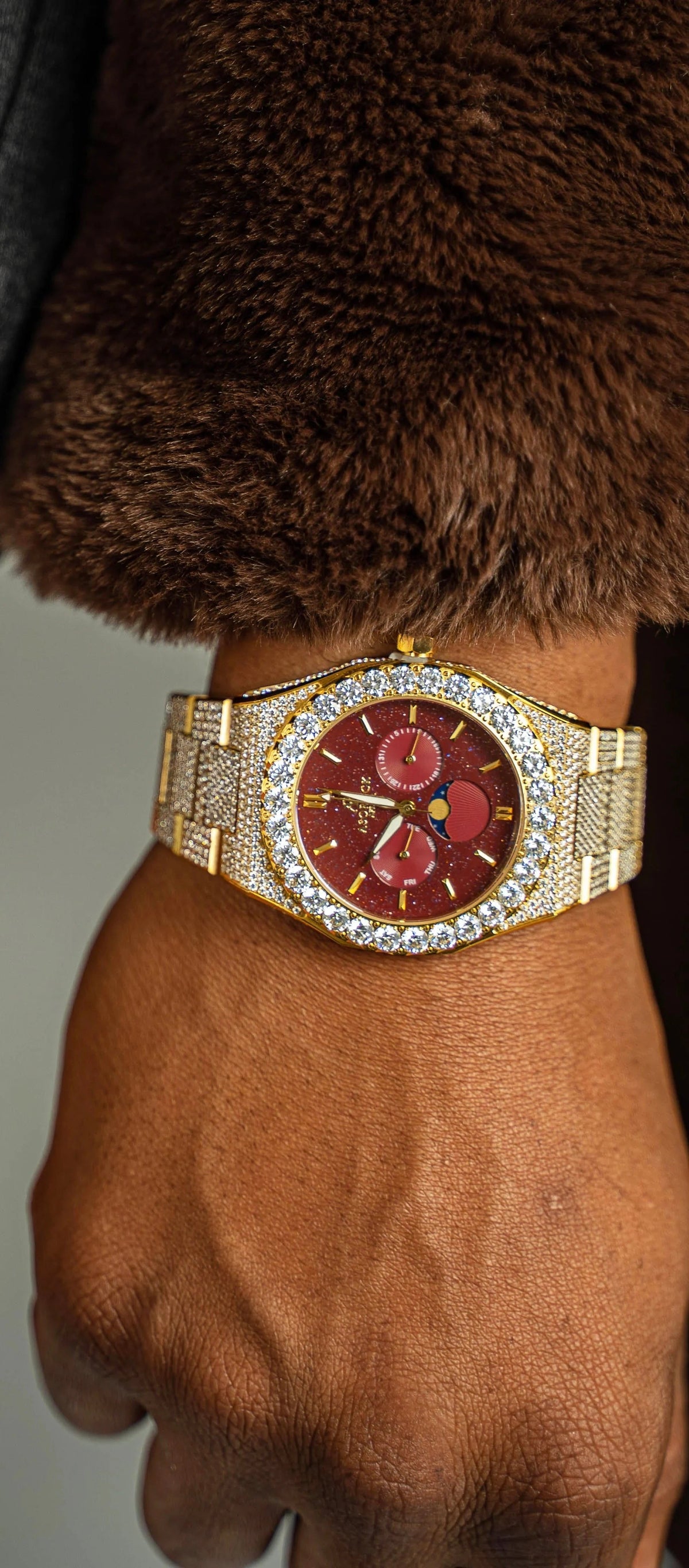 Iced transporter - Big diamond bezel - Fully iced strap